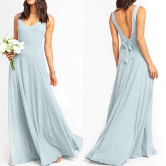 Show Me Your Mumu Jen Maxi Dress Silver Sage Crisp - Picture 1 of 15